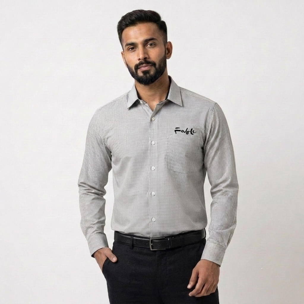 FABLE Full Sleeves English Collar Shirt