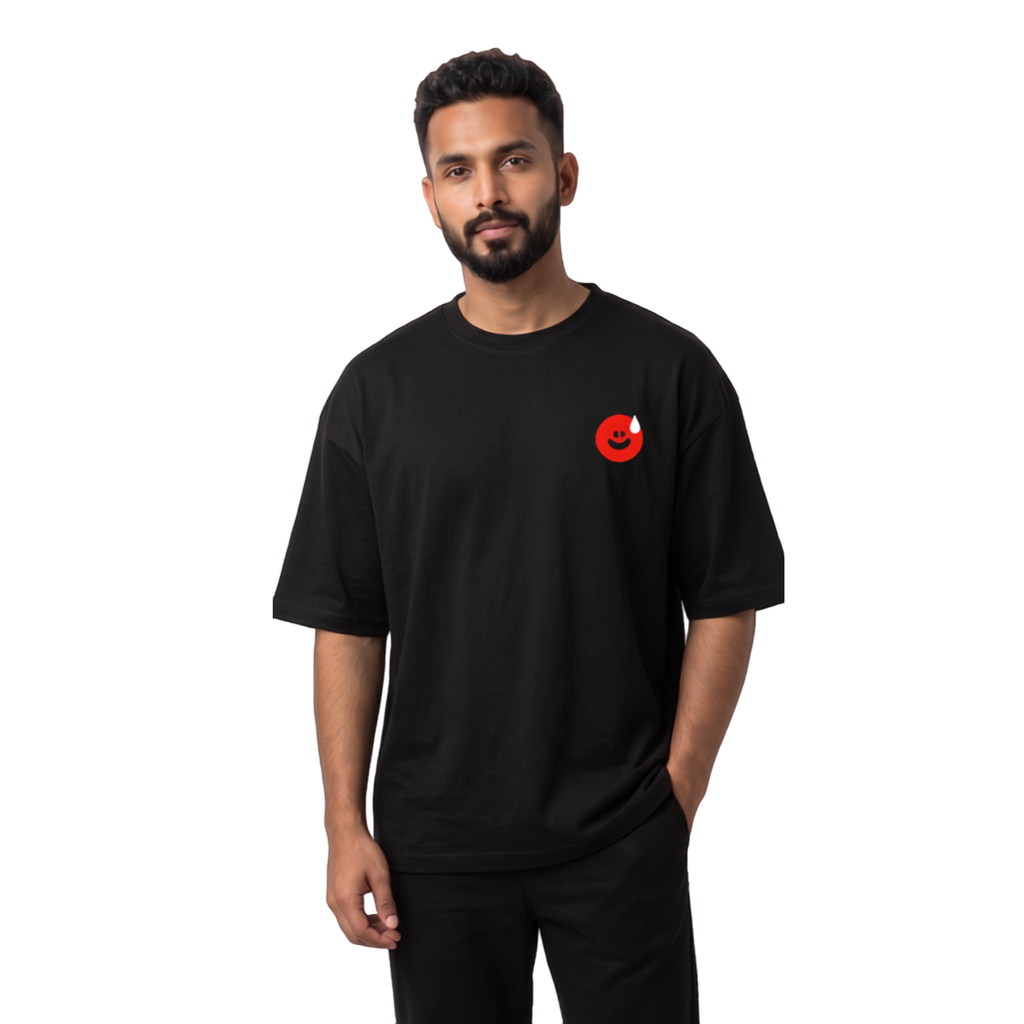 Steam Room Black Oversized Tshirt
