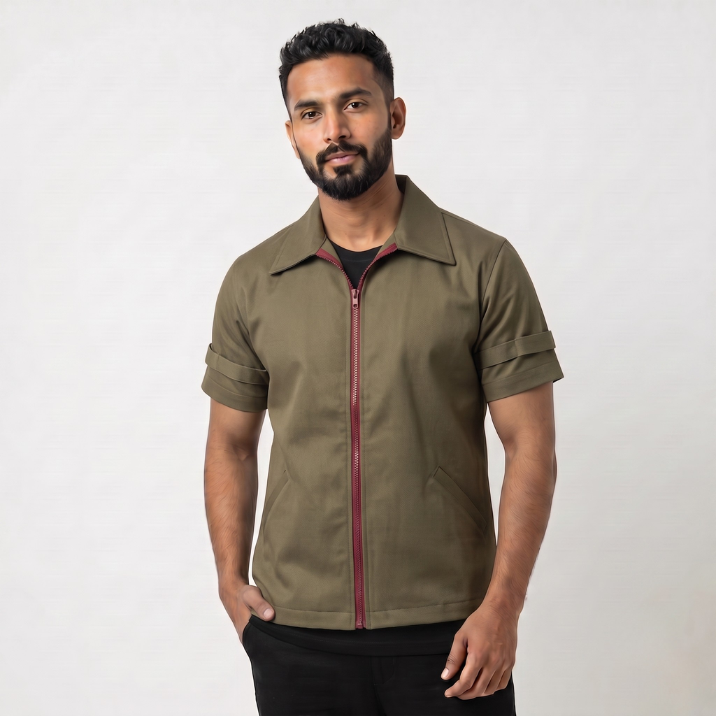Creatures Olive Green Shacket