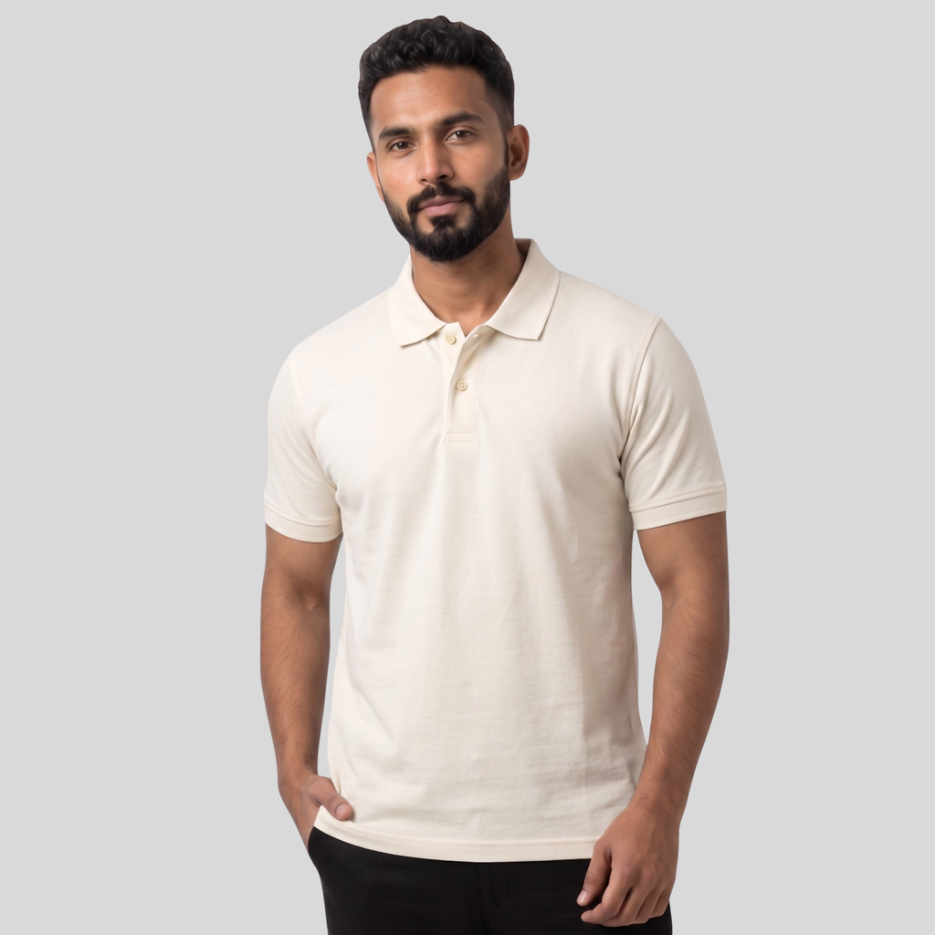 August Cafe Cream Polo Tshirt