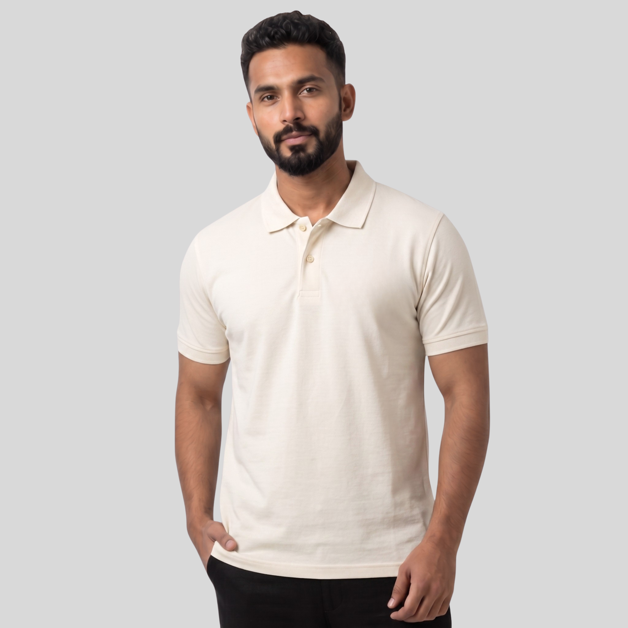 August Cafe Cream Polo Tshirt