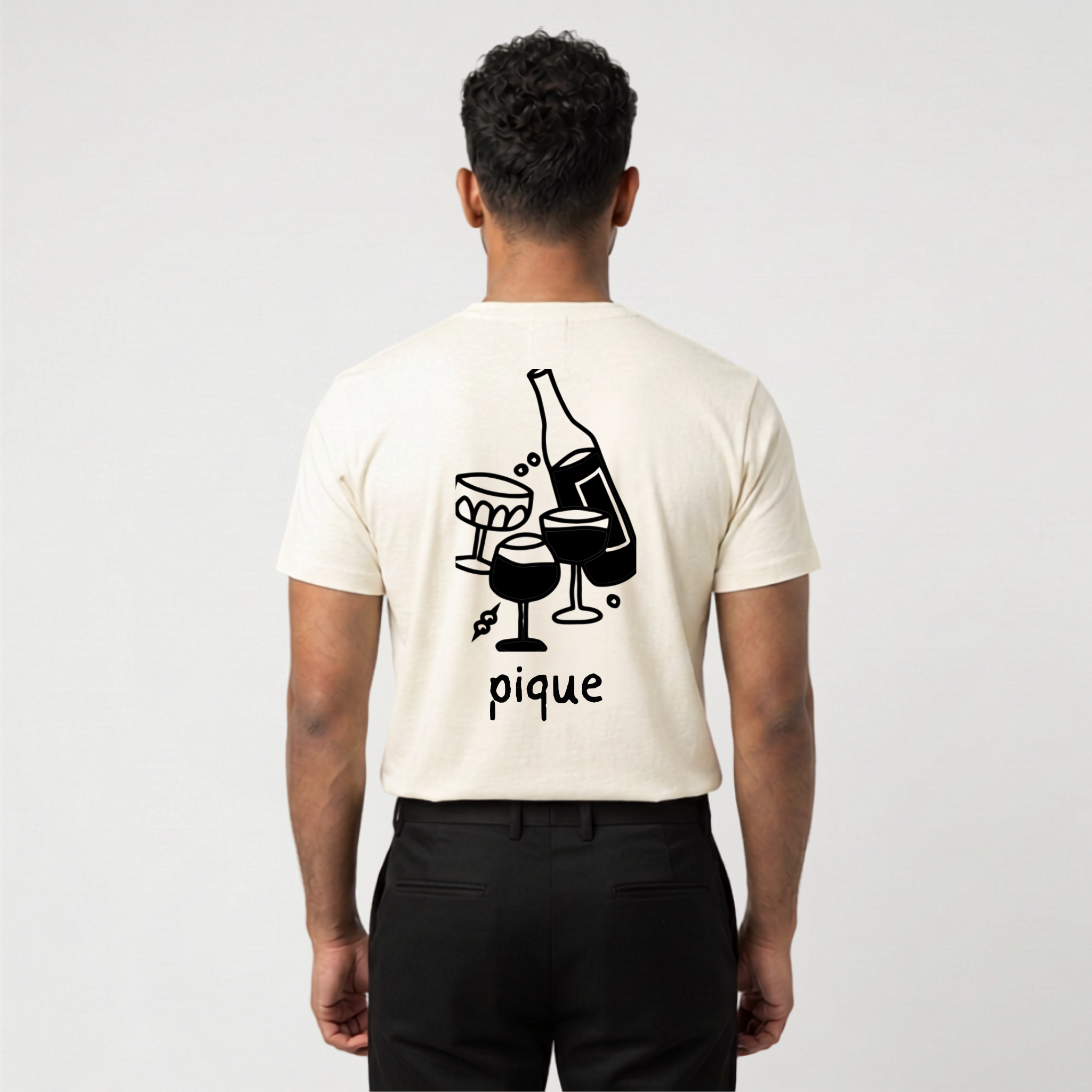 PIQUE Off White Graphic Tee