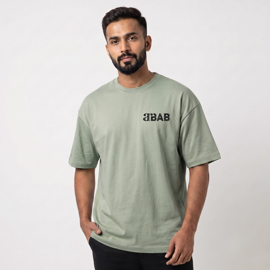 Arbab Sage Green Oversized Tshirt (Old Prices)
