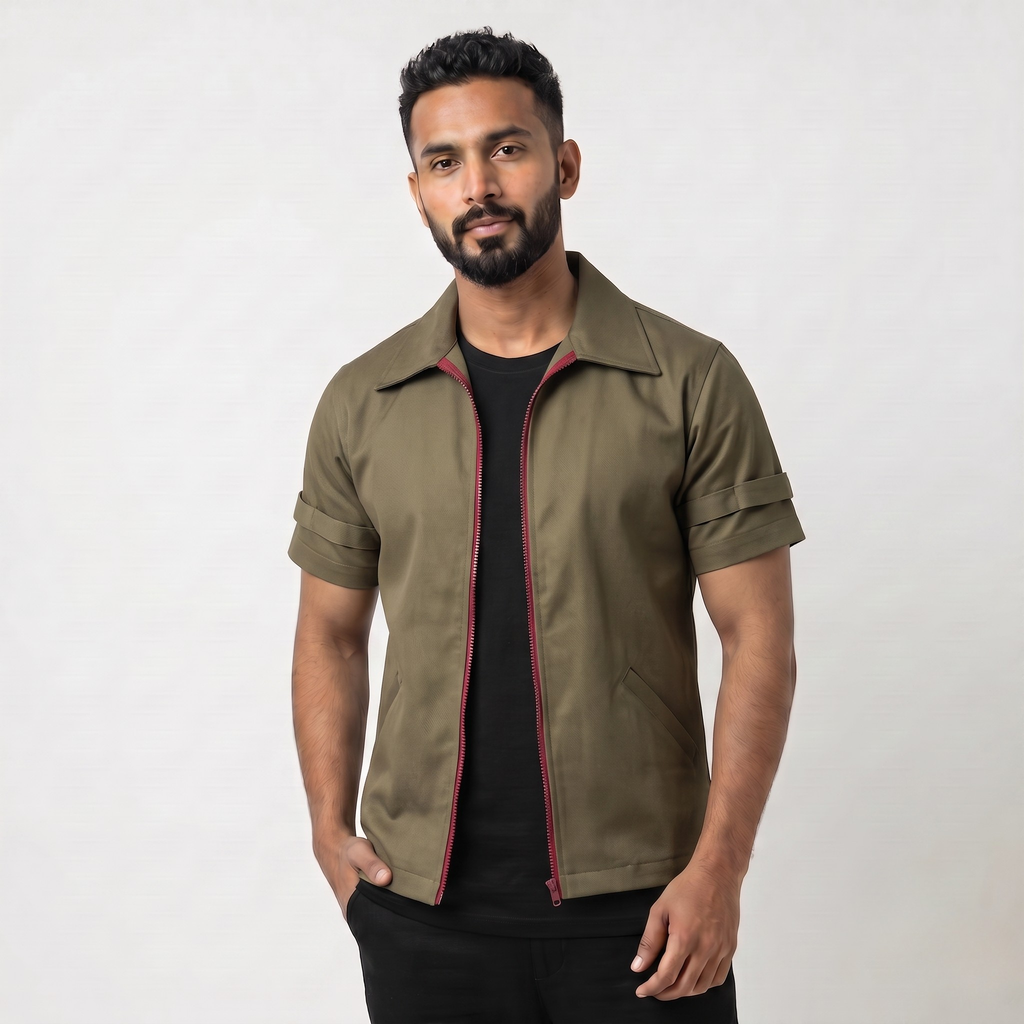 Creatures Olive Green Shacket