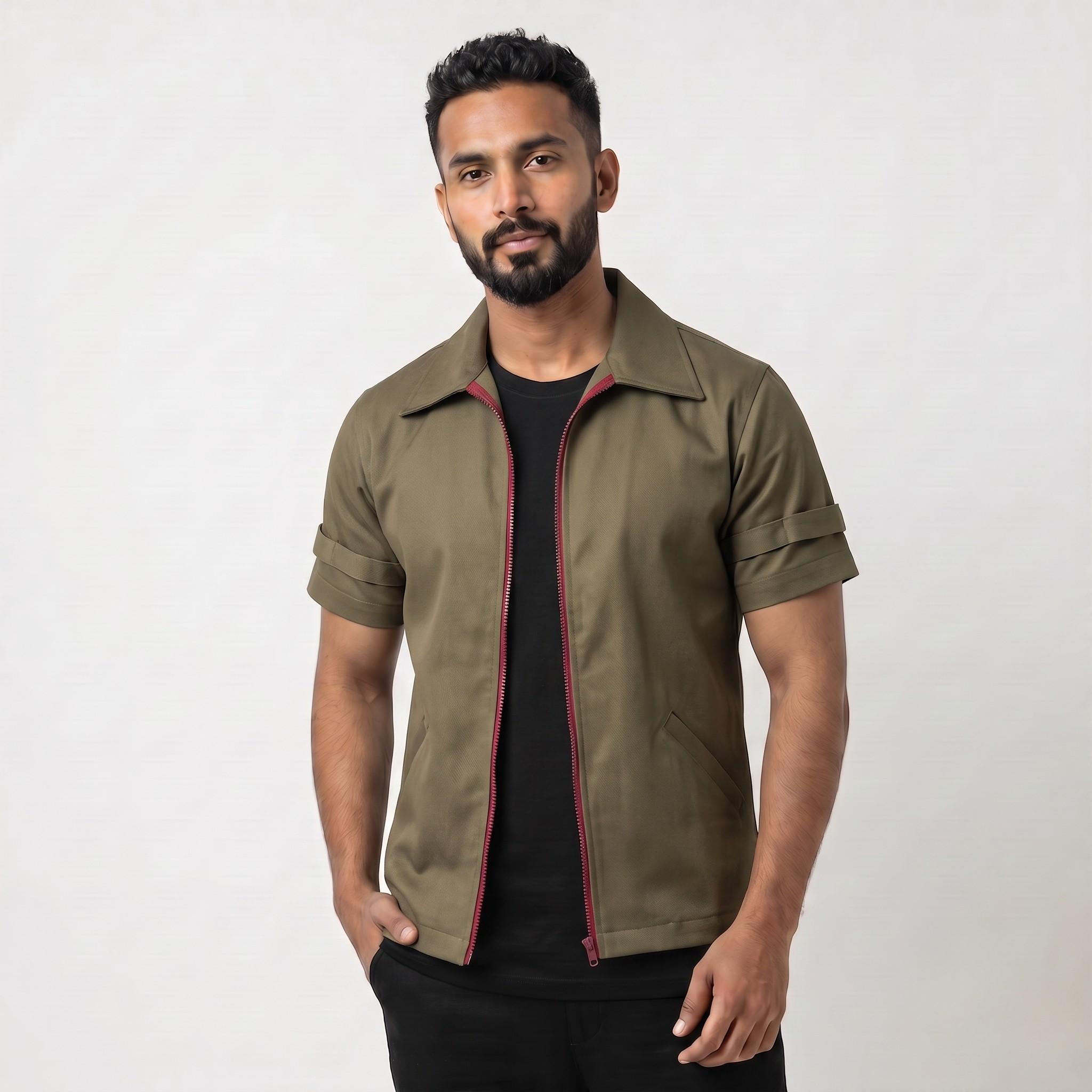 Creatures Olive Green Shacket