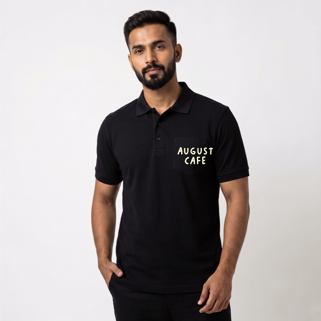 August Cafe Black Polo Tshirt
