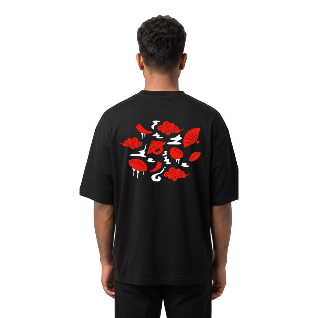 Steam Room Black Oversized Tshirt
