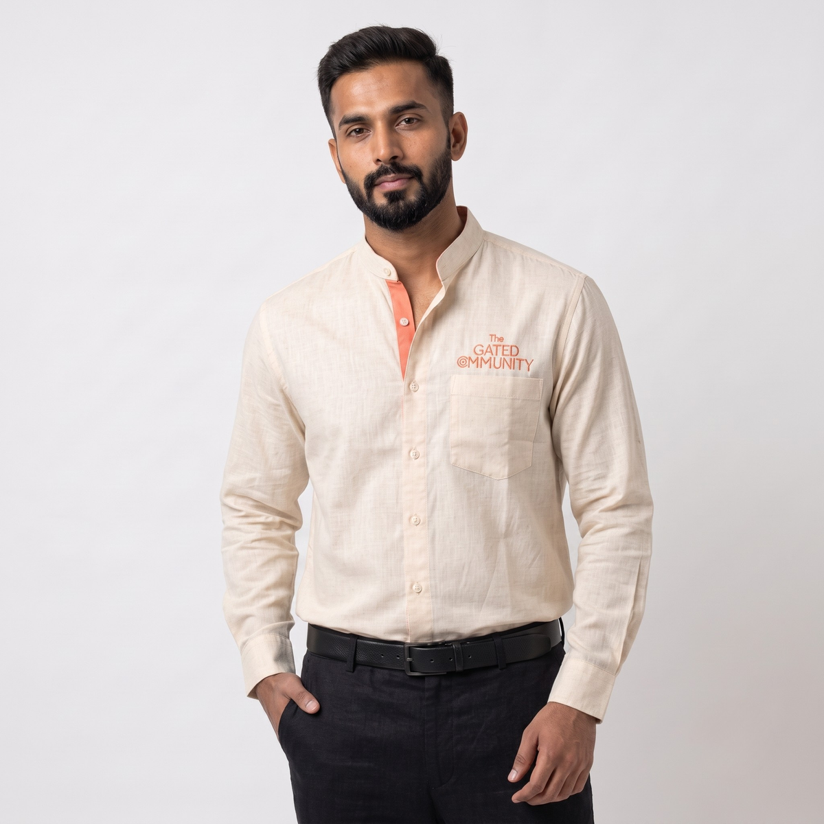 TGC Long Sleeves Chinese Collar Shirt