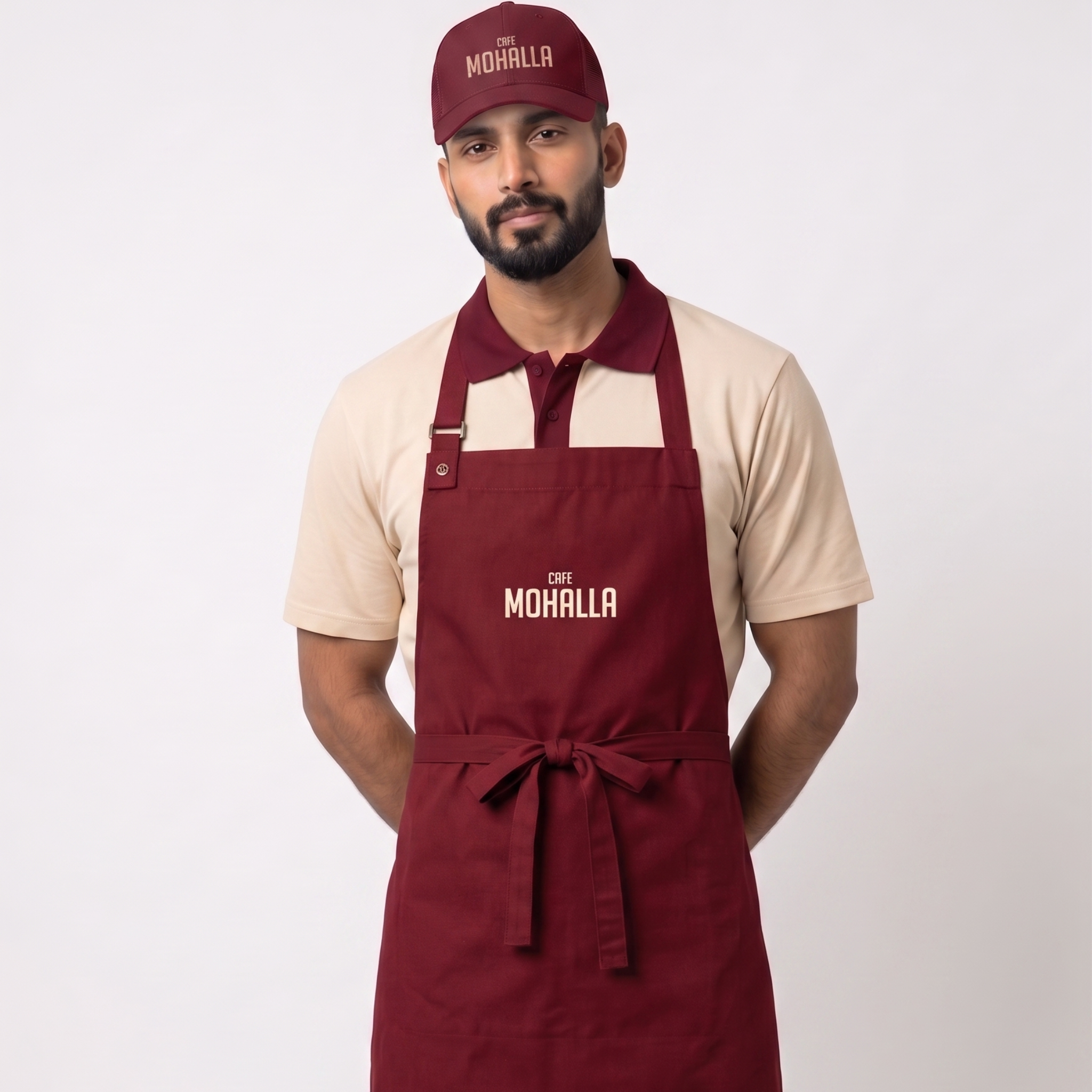 Mohalla Maroon Full Apron (Chef)