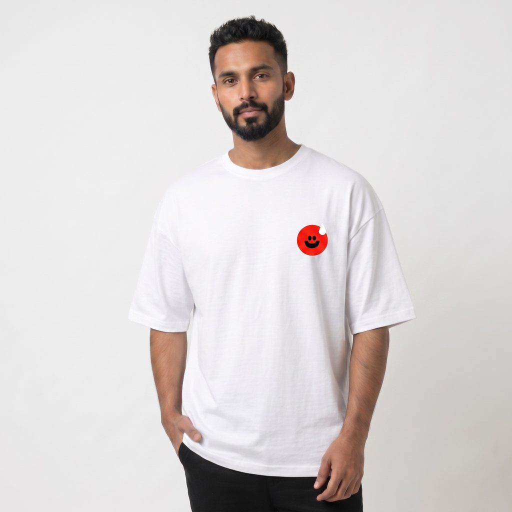 Steam Room White Oversized Tshirt