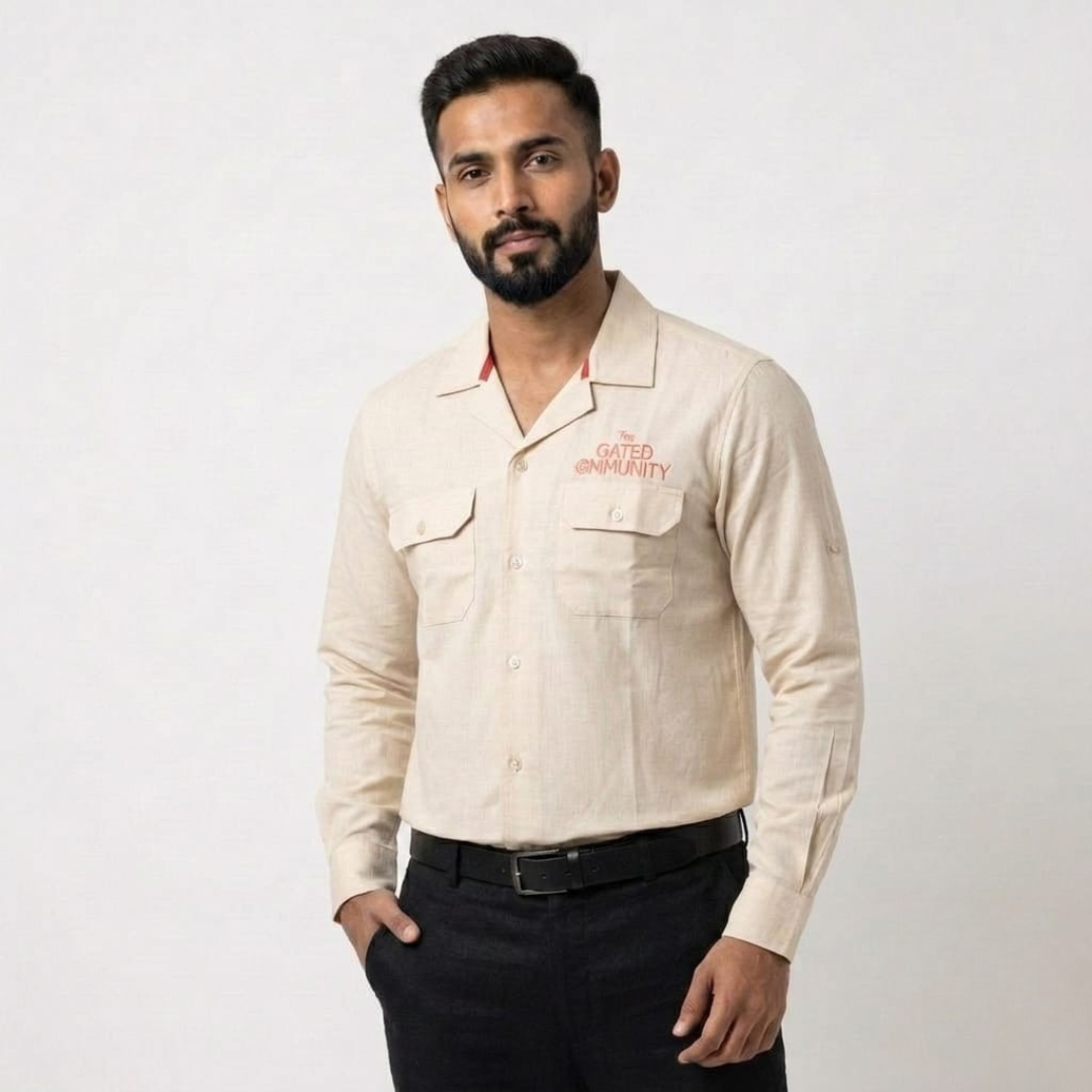 TGC Long Sleeves Cuban Collar Shirt