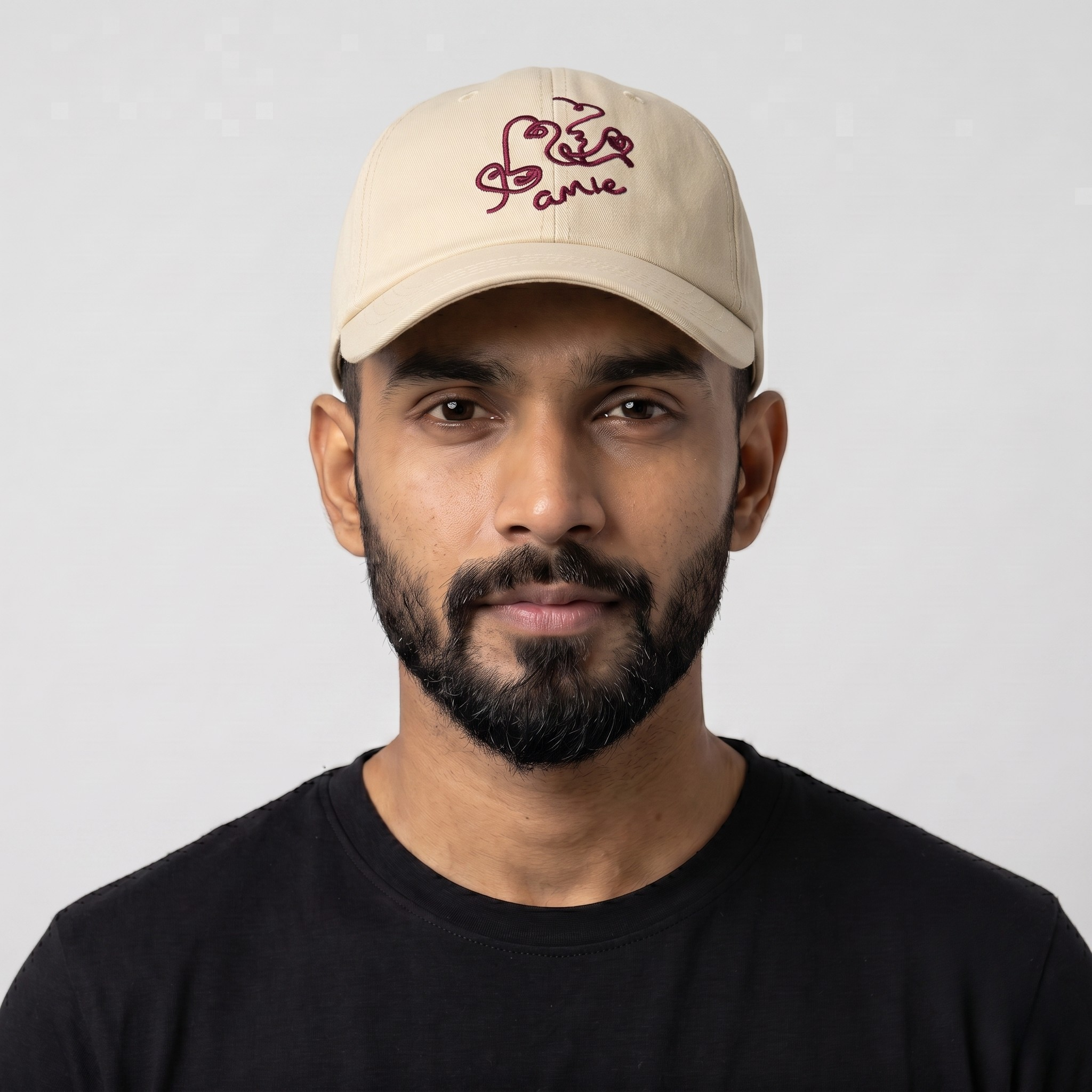 PIQUE Denim Caps with Embroidery