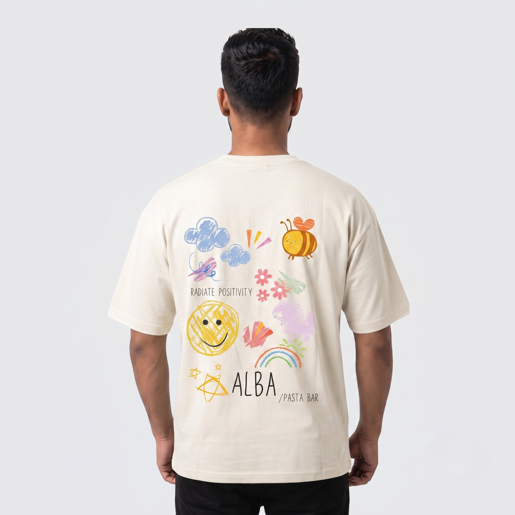 ALBA Off White Oversized Tshirts