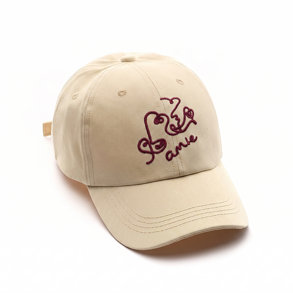 PIQUE Denim Caps with Embroidery